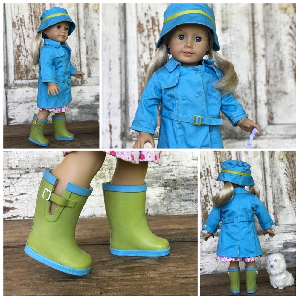 American Girl Raincoat and Boots Set